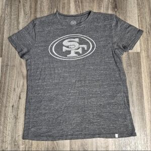 47 Brand Gray SF Logo Men's Shirt 49ERS XL San Francisco California